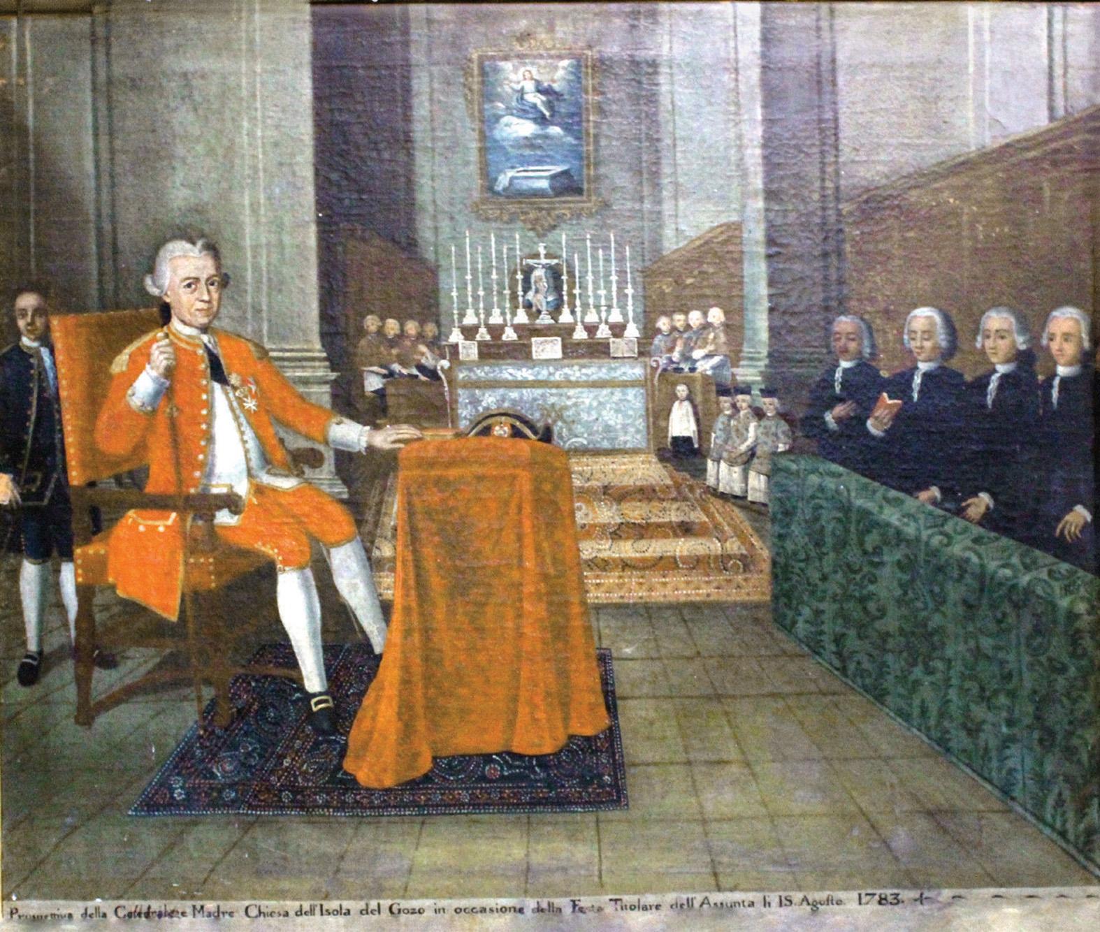 Count Reinach visiting the Gozo Matrice, p.61
