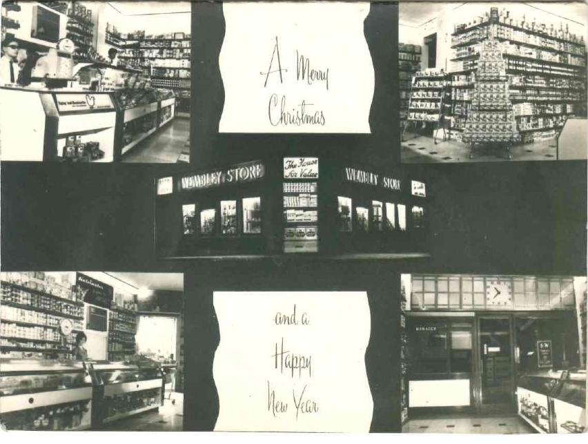 A Wembley Store Christmas card.