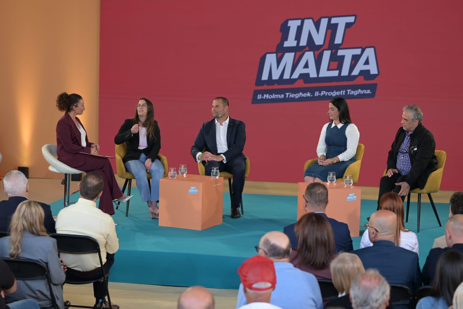 Abela discussing wellbeing in Santa Venera. Photo: Matthew Mirabelli