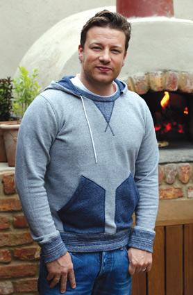 Jamie Oliver at the RHS Chelsea Flower Show yesterday.