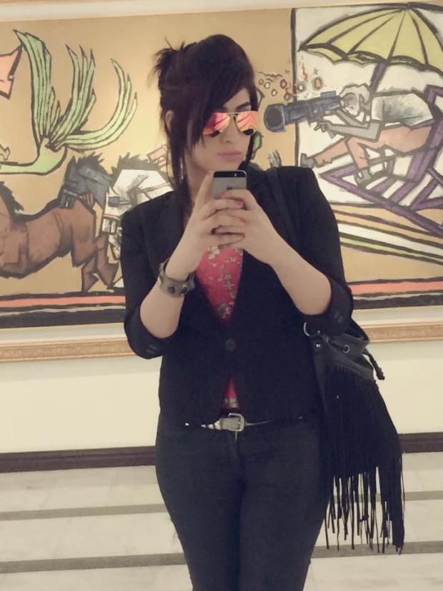 Qandeel Baloch is pictured in a selfie on her Facebook page.