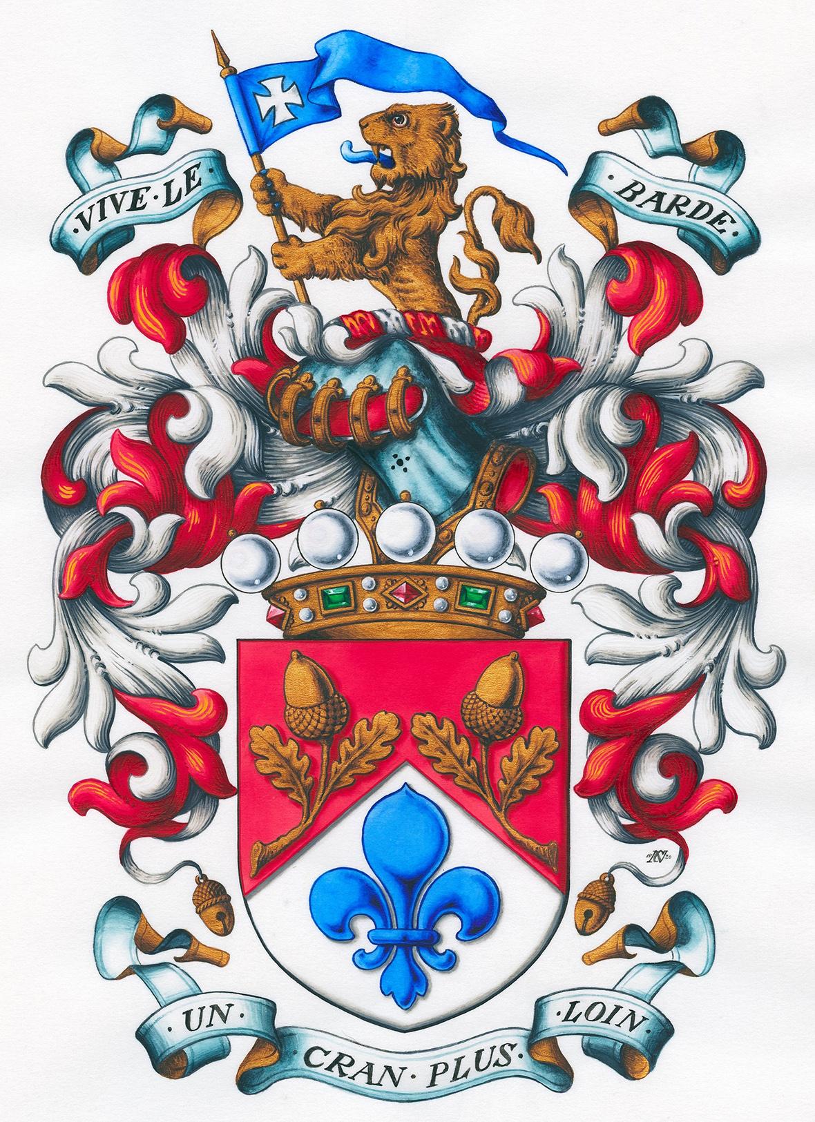Arms of (Baron) Brady Brim de Forest