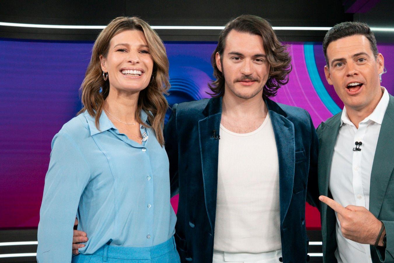 Aidan with the hosts of the Today Extra.