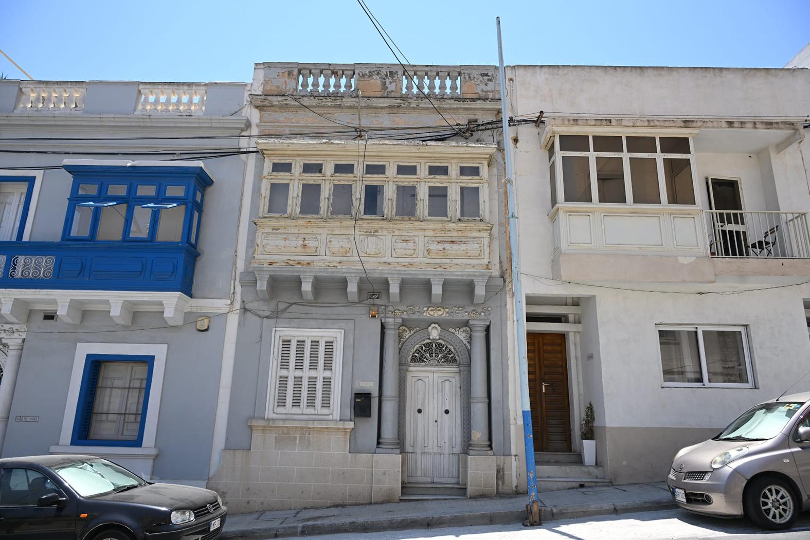 The two-storey house in Triq Santa Monika, Piet&agrave;. Photo Matthew Mirabelli