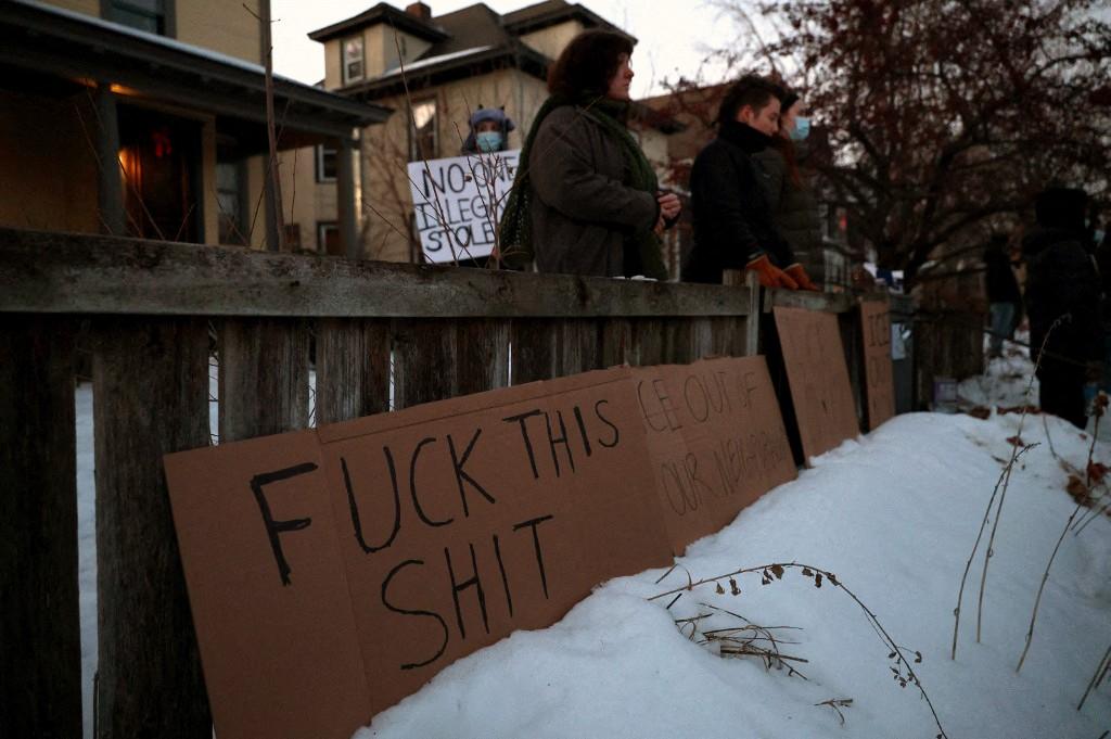 People gather for a vigil following a shooting by an ICE agent during federal law enforcement operations in Minneapolis. Photo: AFP