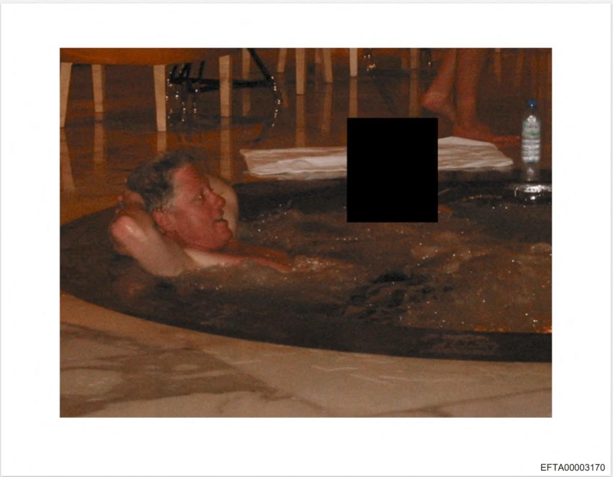 Picture of former US president Bill Clinton in a jacuzzi at an undisclosed location as the Justice Department began releasing the long-awaited records from the investigation into the politically explosive case of Jeffrey Epstein. Photo: AFP