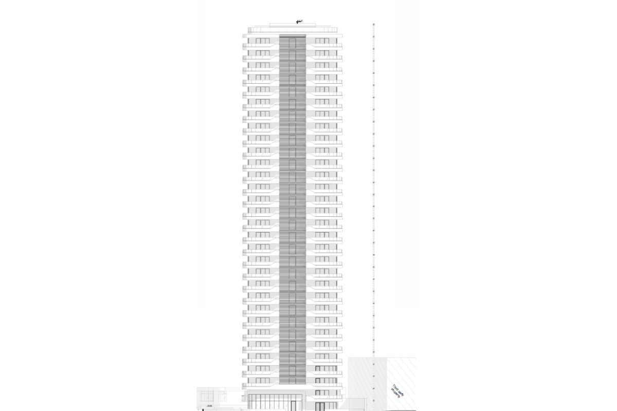 A drawing of the proposed high-rise. Photo: PA