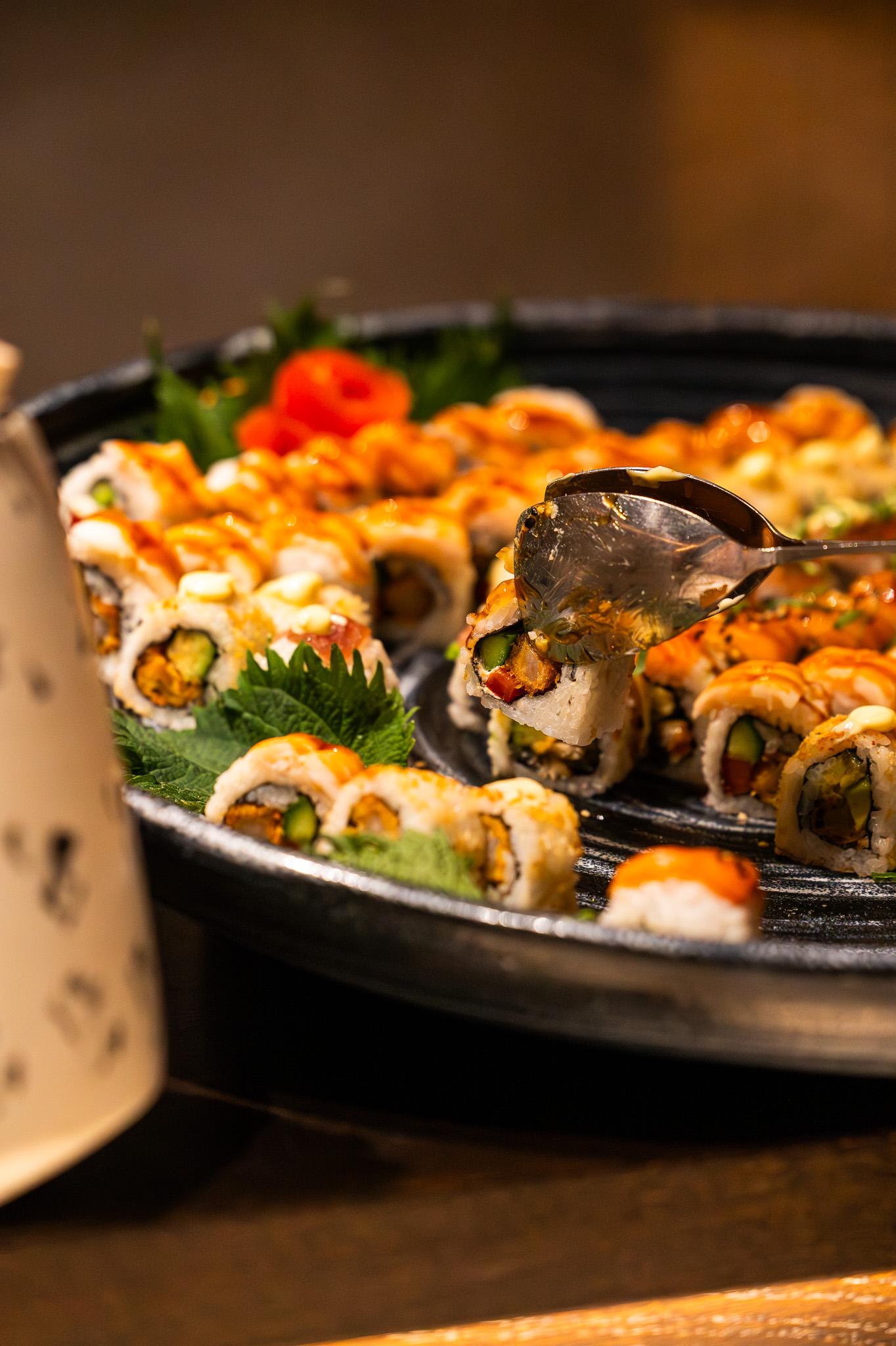 A selection of sushi from Zest's sushi bar.