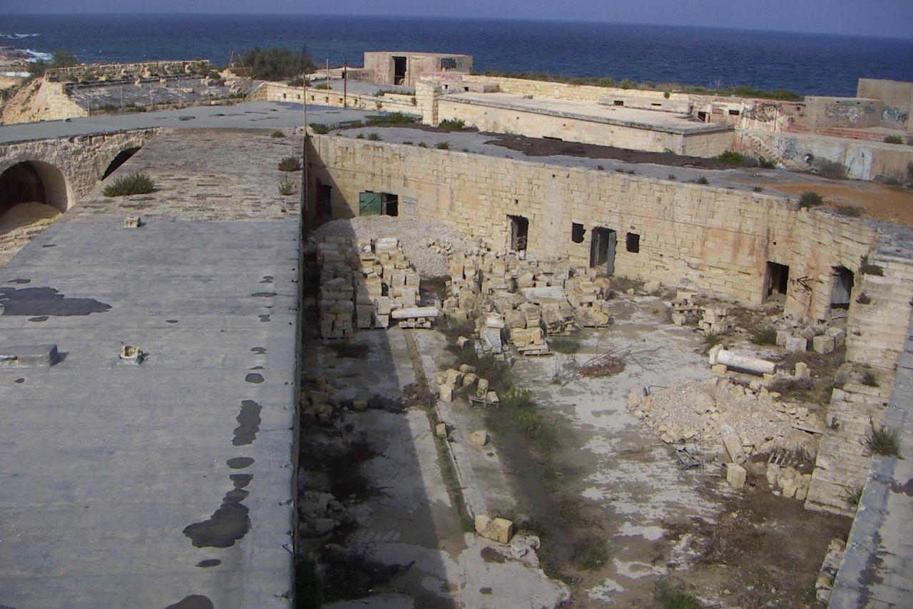 Sections of Fort Tign&eacute; were a shambles before restoration started. MIDI photo.