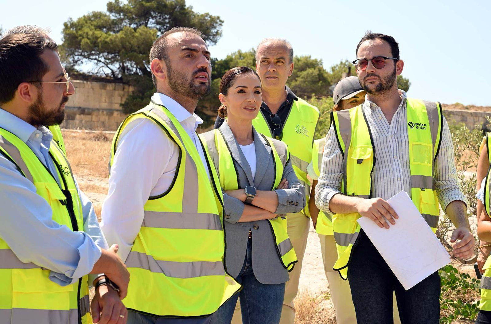 Ministers Keith Azzopardi Tanti and Miriam Dalli led a visit to the site on Wednesday. Photo: DOi/Pierre Sammut
