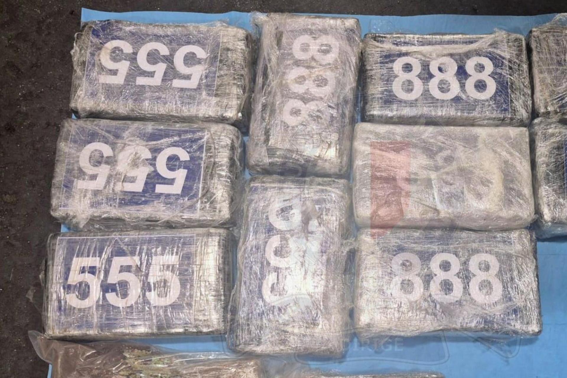 Some of the drugs seized after the arrest.