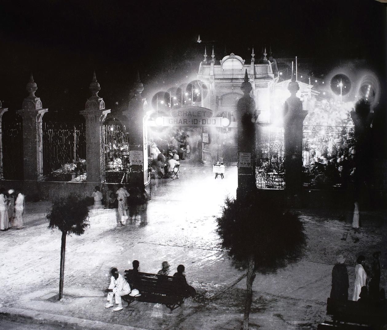 A unique night-time photo of the Chalet by Alfred Vella Gera.