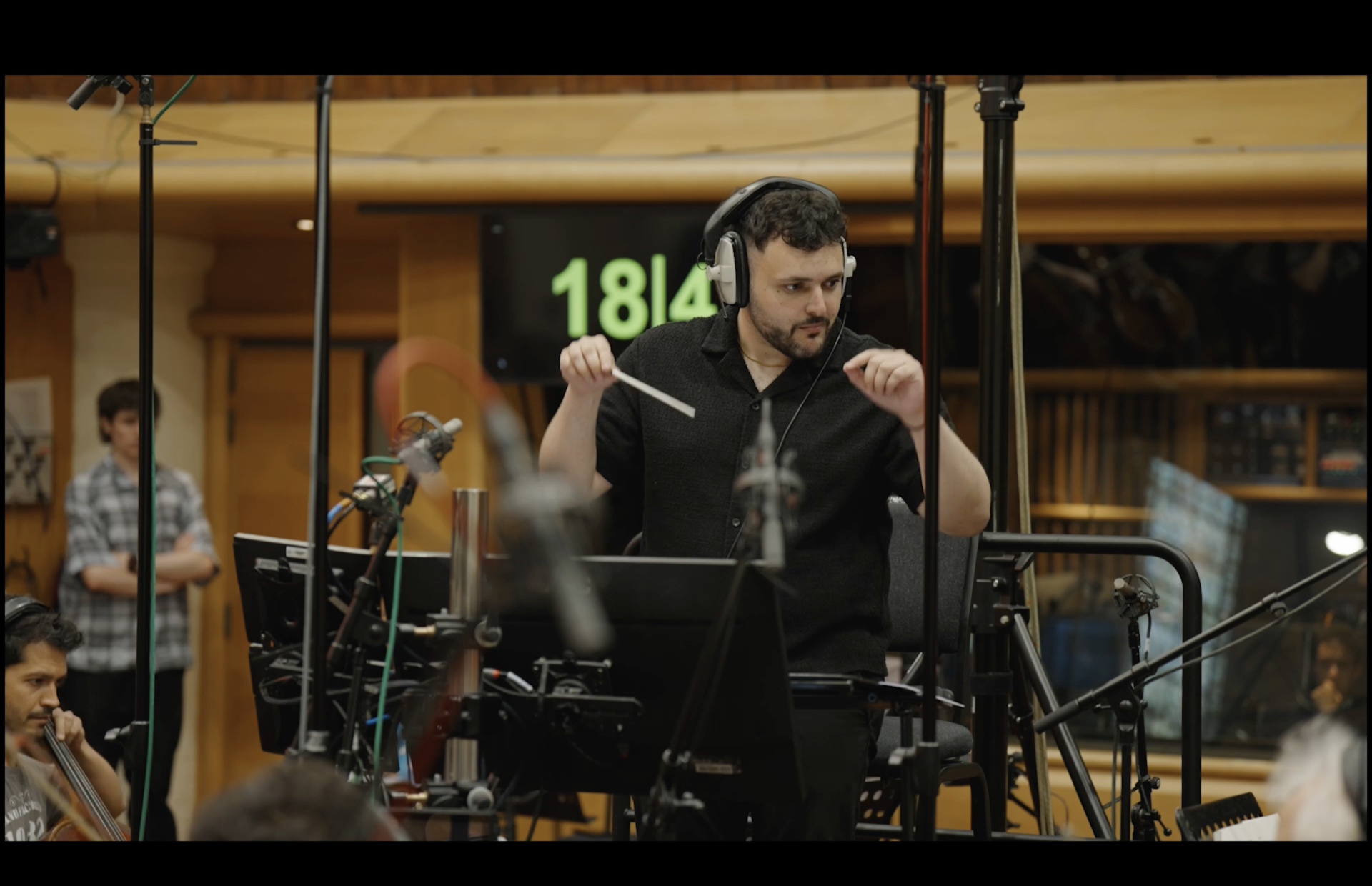 Saliba conducting at AIR Studios.