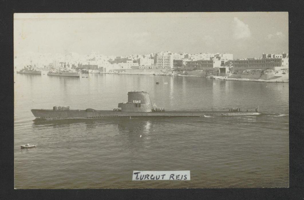 The Turkish submarine <em>Turgut Reis</em> - or as he is known in Malta, <em>Dragut </em>- in 1962. Photo: Heritage Malta