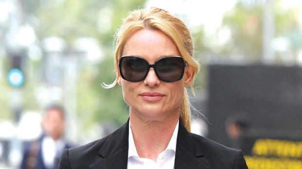 Nicollette Sheridan arriving at a court in Los Angeles.