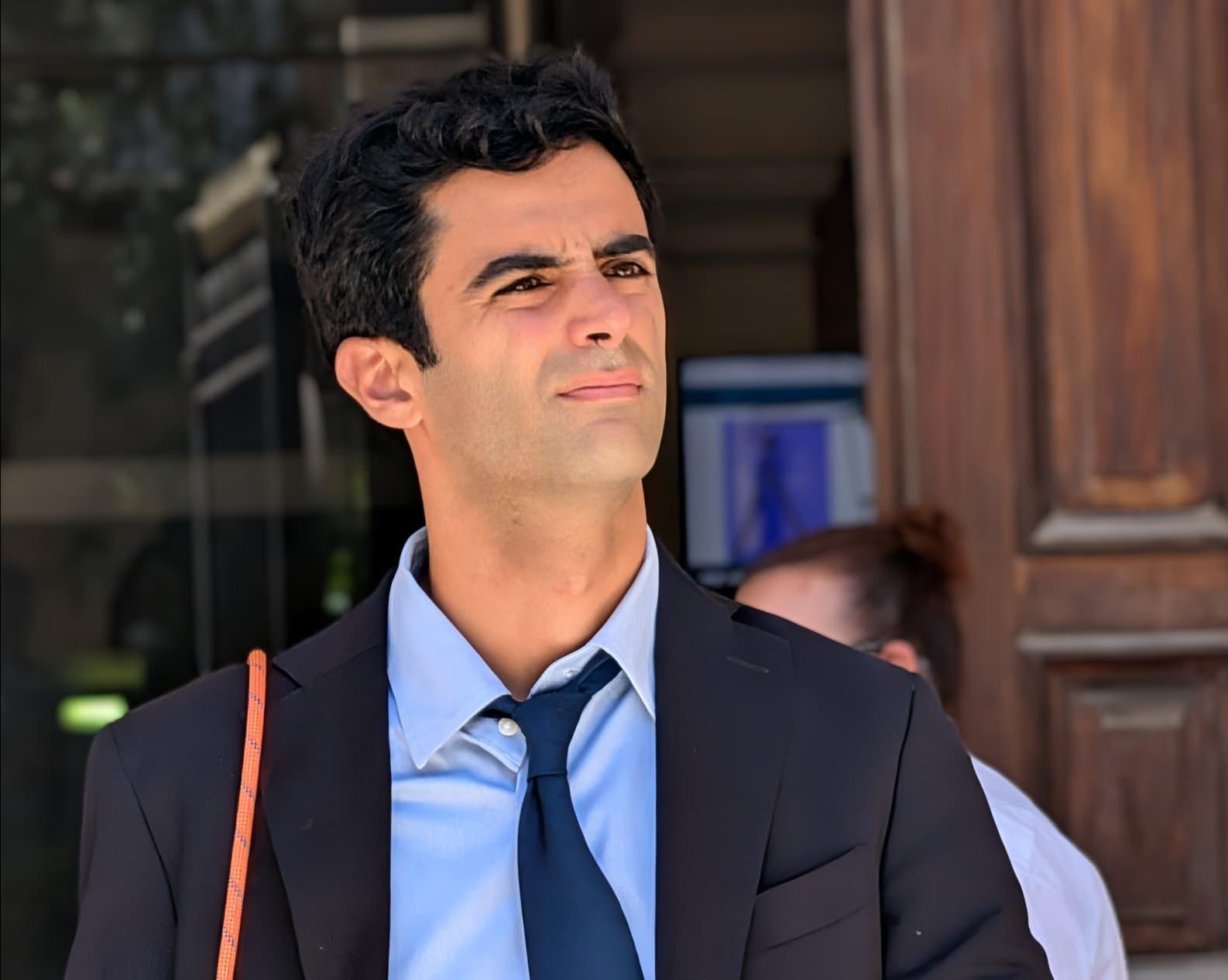Daphne Caruana Galizia's son, Paul, leaving court on Monday. Photo: Chris Sant Fournier