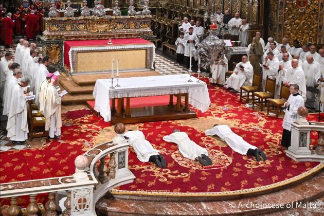 ‘Message of hope’ for the Church as three new priests ordained in Valletta