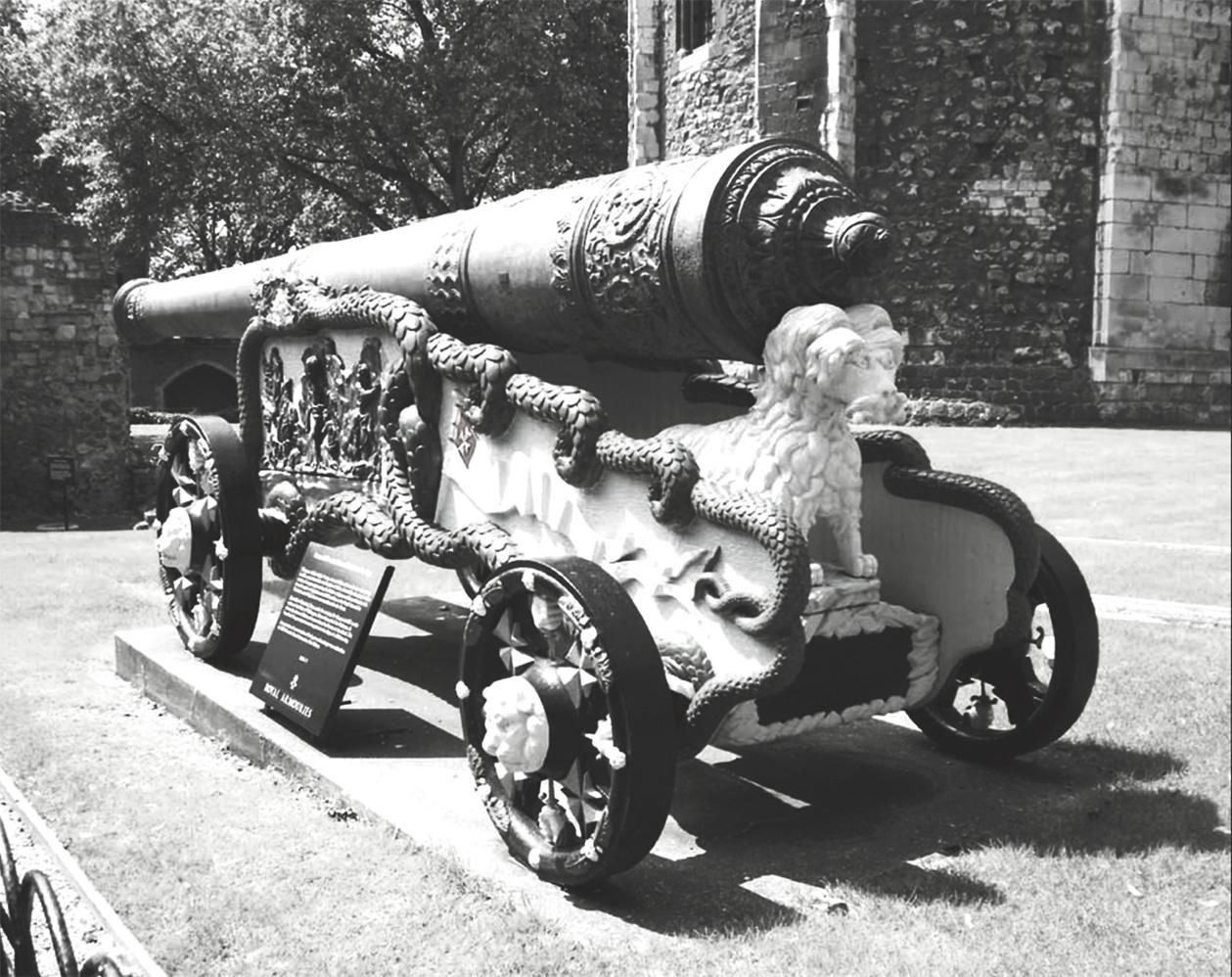 The Wignacourt culverin from Malta, now within the Tower of London compound.