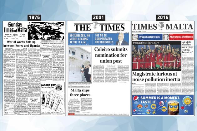 July 11: The front page of Times of Malta 10, 25 and 50 years ago