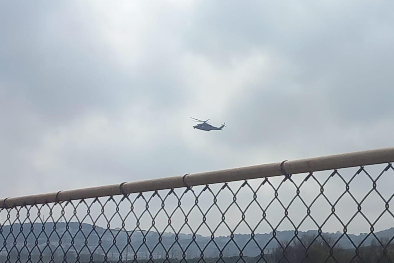 The AFM deployed a helicopter during the search for the missing man.