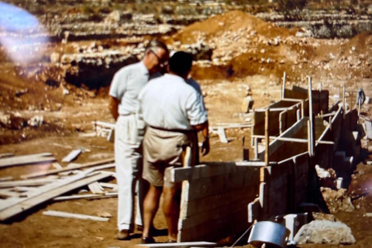 On site at White Rocks in the 1960s