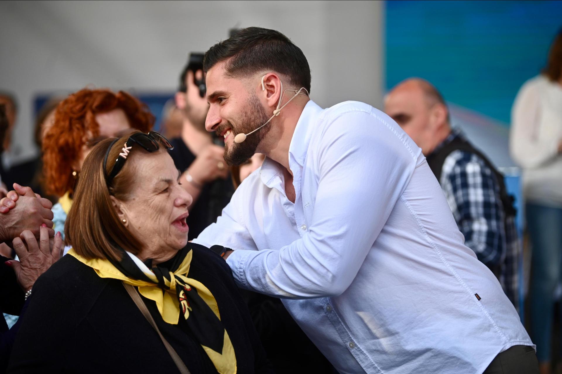 Alex Borg greeted by supporters. Photo: Jonathan Borg