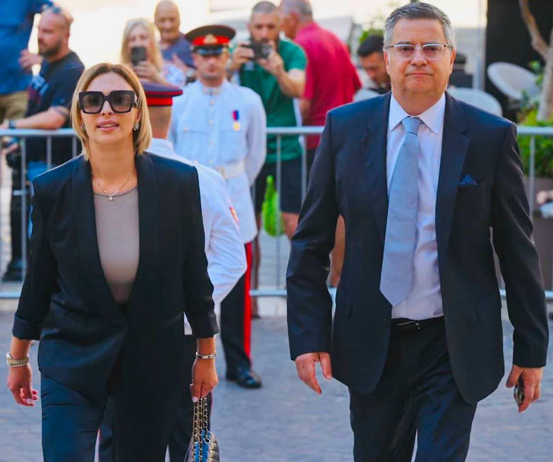 Adrian Delia and his partner Cynthia Galea.
