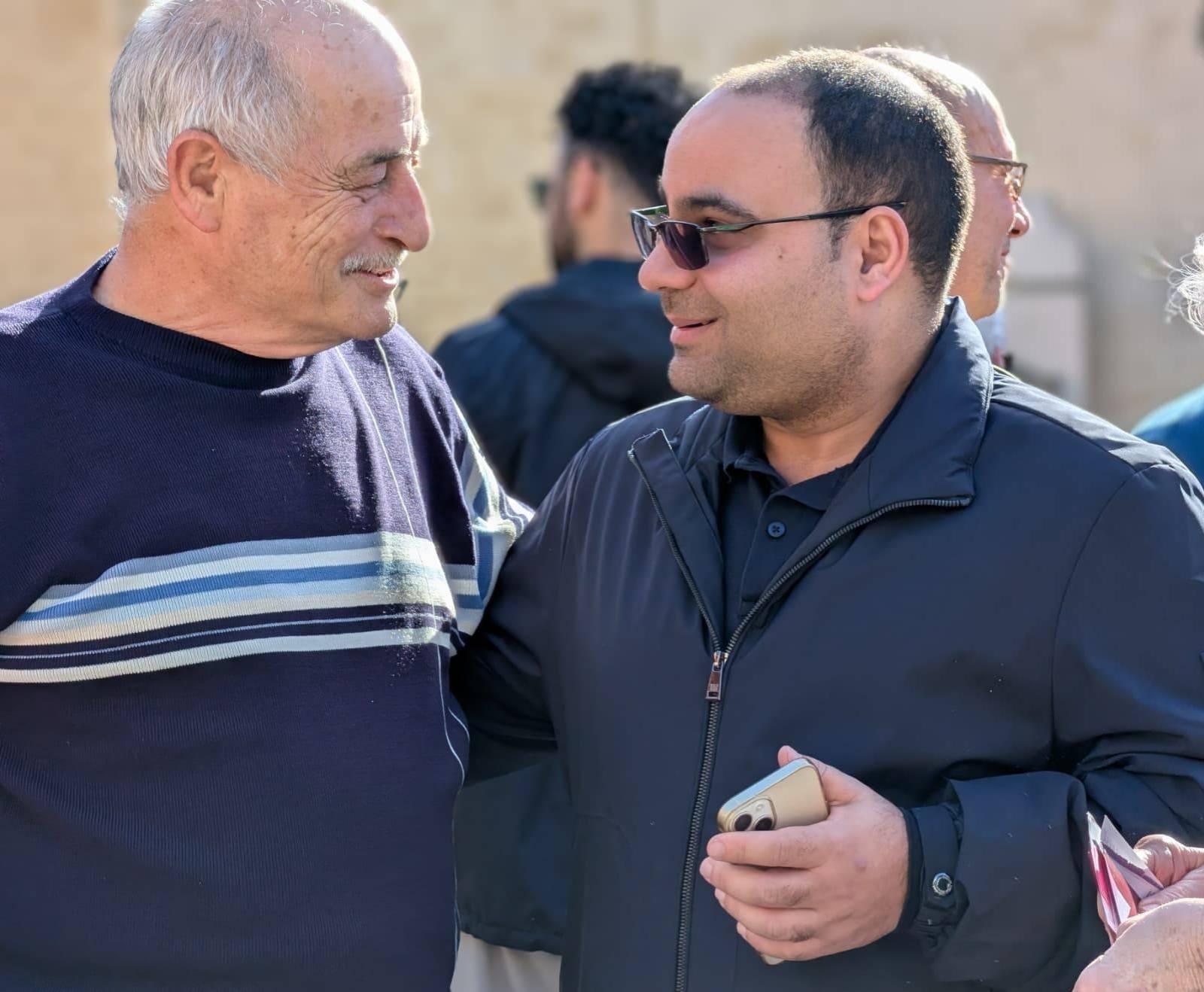 Finance Minister Clyde Caruana (right) attended the protest after voicing his opposition to the plans. Photo: Chris Sant Fournier.