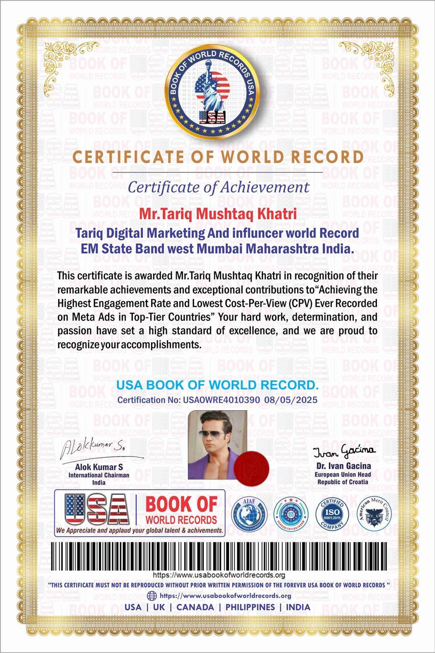 Tariq Mushtaq Khatri has clinched two world records for Meta campaigns that rewrite the rules of advertising.
