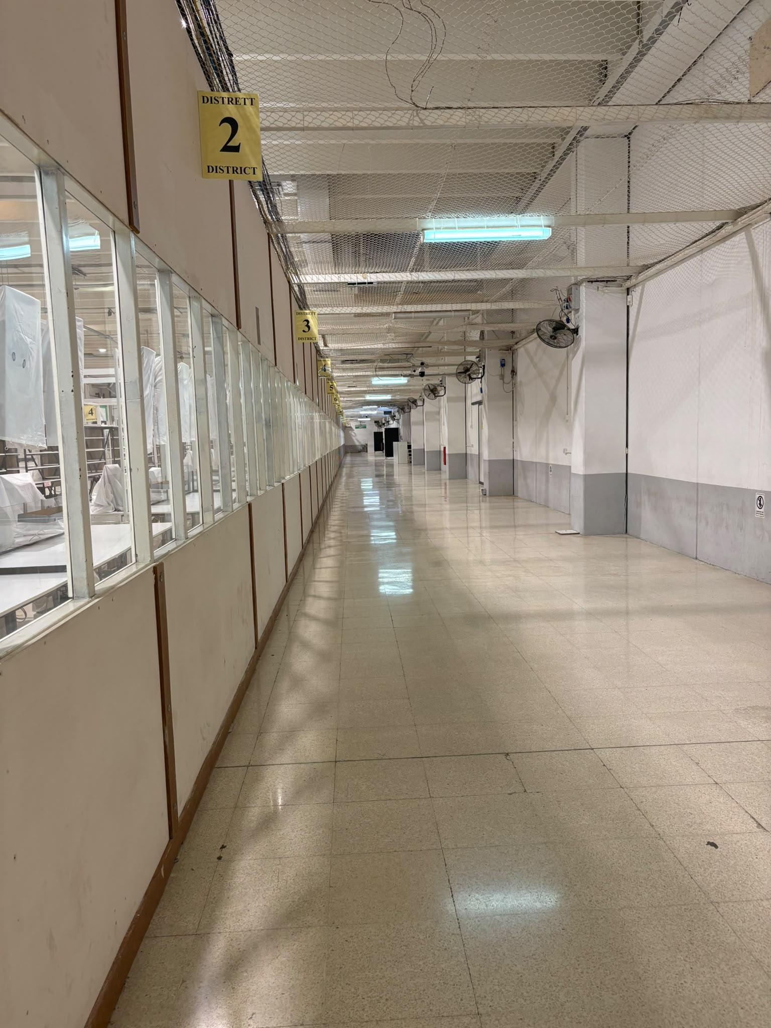 The counting hall is practically empty compared to May 30. Photo: Emma Brownrigg Fenech