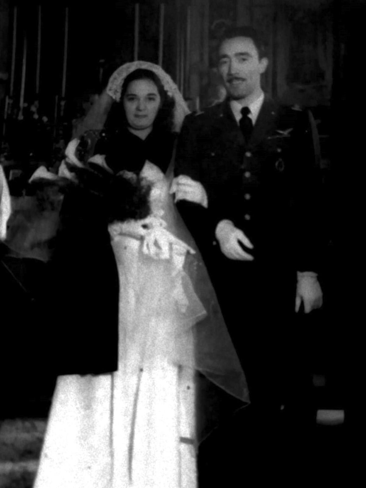 Agnes and Faliero Gelli on their wedding day in 1947.