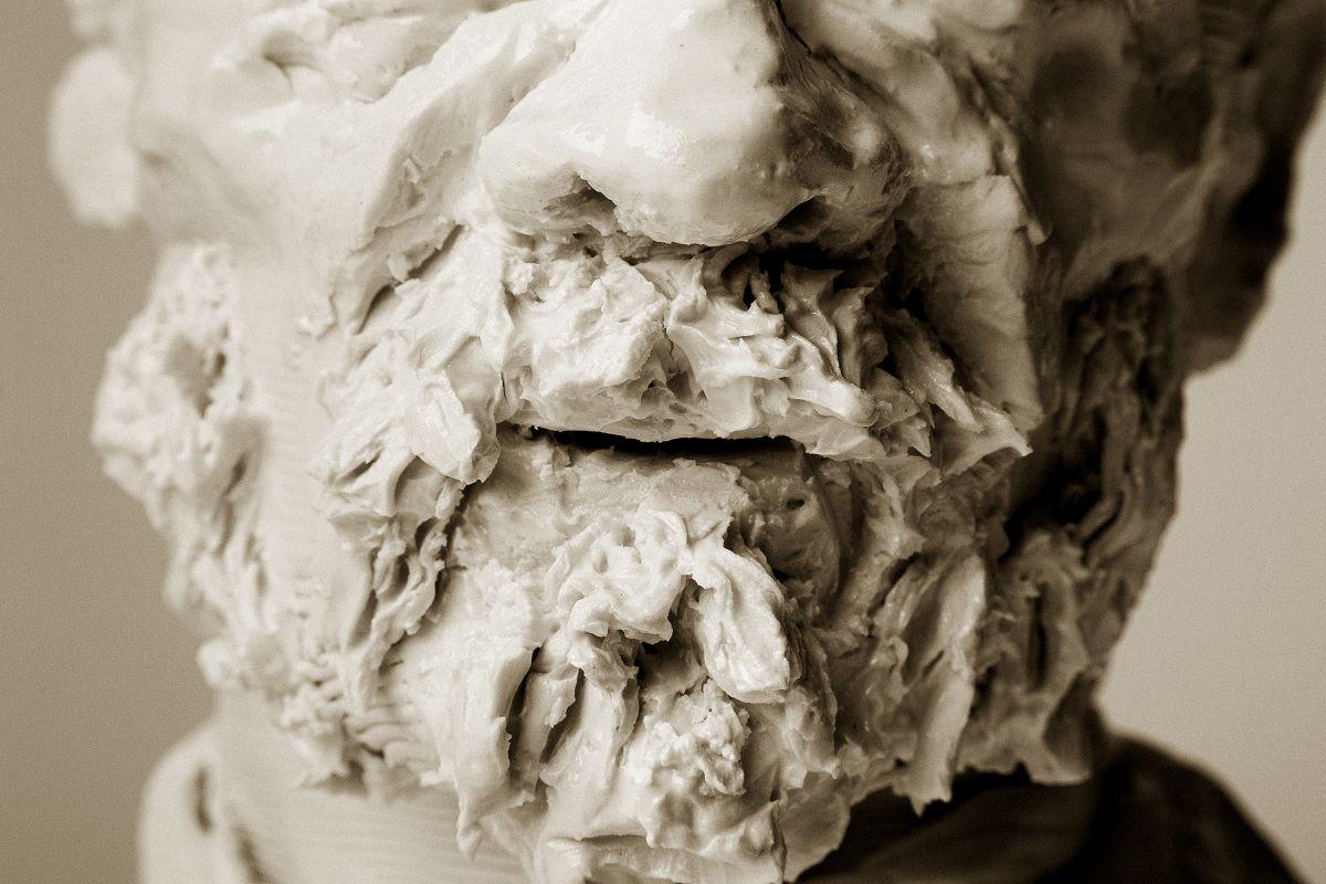 A detail of one of the sculptures.