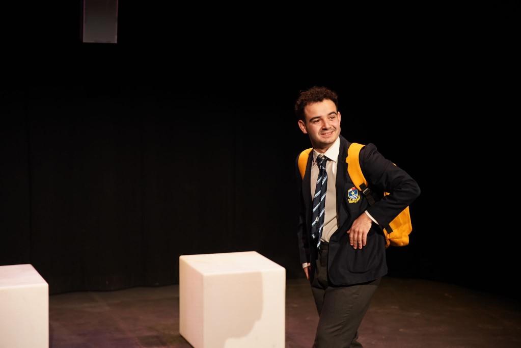 Jamie Cardona in <em>Mid-Djarju ta&rsquo; Student fi Skola tal-Knisja</em>. Photo: Owen Michael Galea
