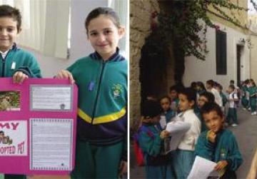 Dun Karm, children and Amy touch Żebbuġ pupils' hearts