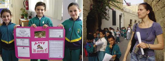 Dun Karm, children and Amy touch Żebbuġ pupils' hearts