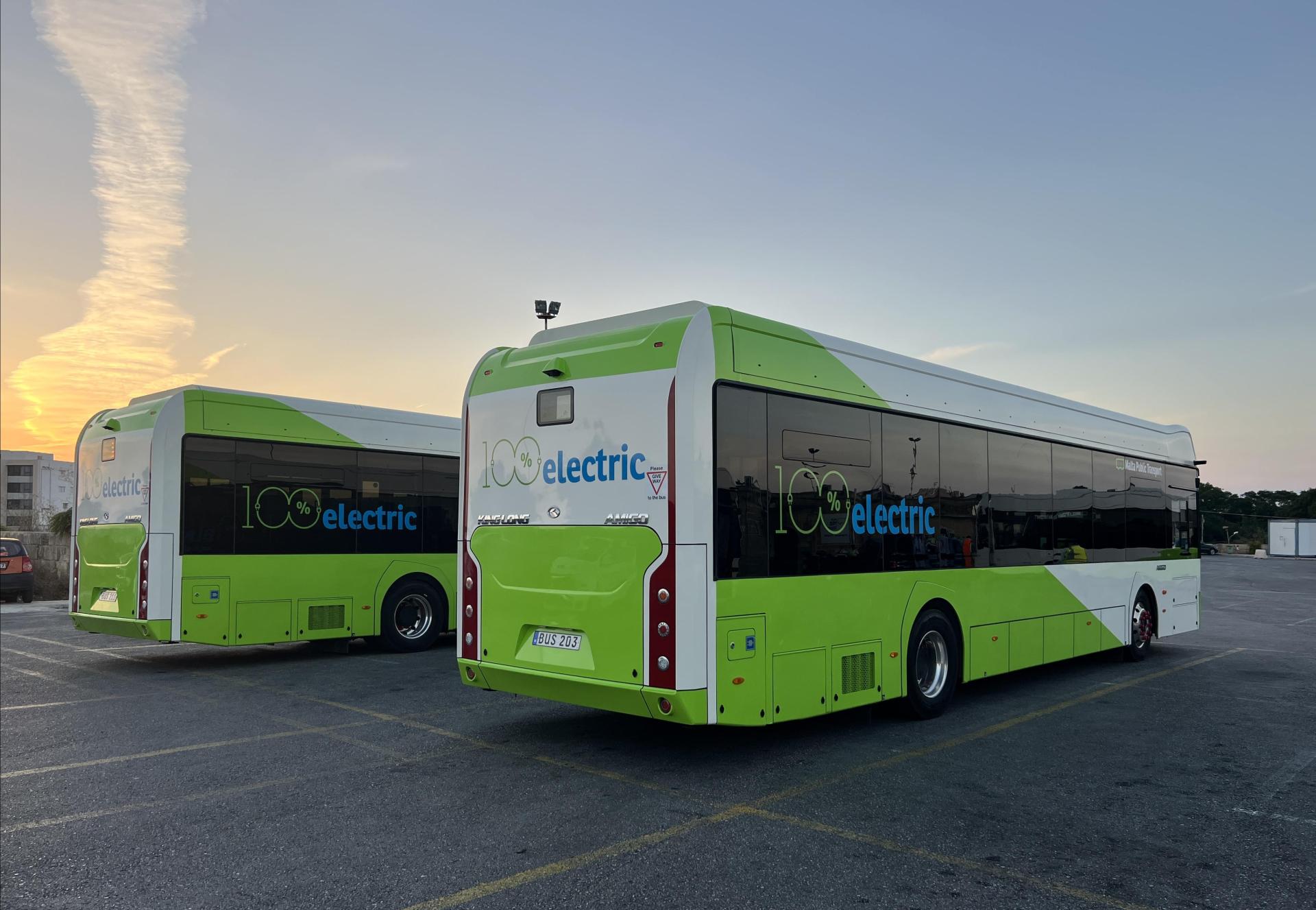 Gozo's bus fleet will be fully electrified next year. File photo
