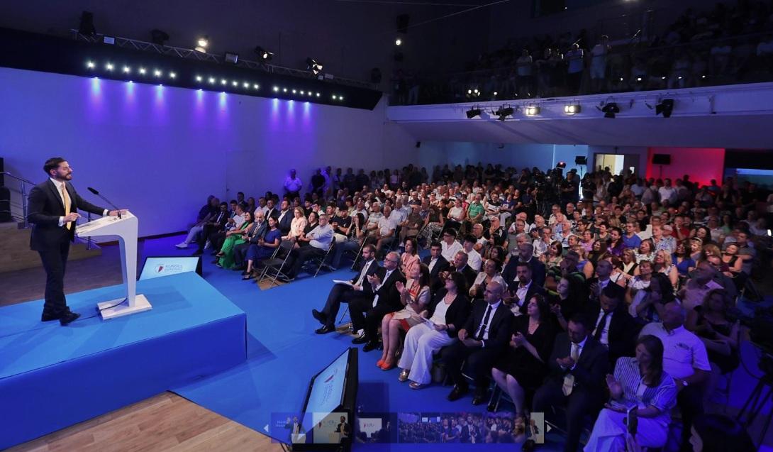 Alex Borg addressing the PN council at party headquarters (PN photo)
