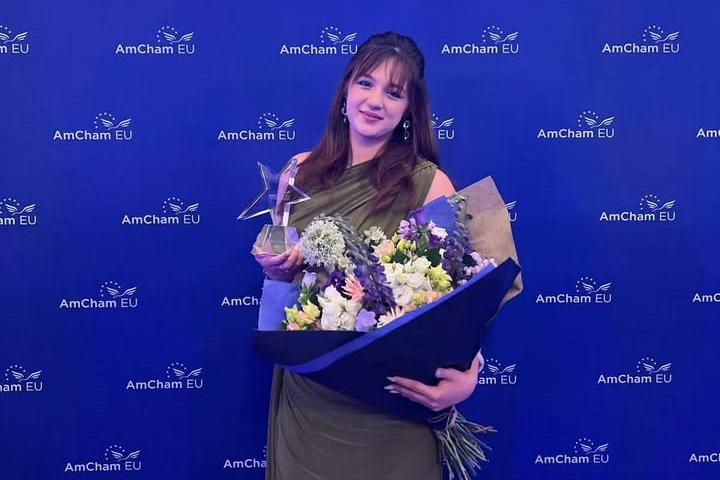 Elenya Spiteri at the awards ceremony. Photo: Elenya Spiteri