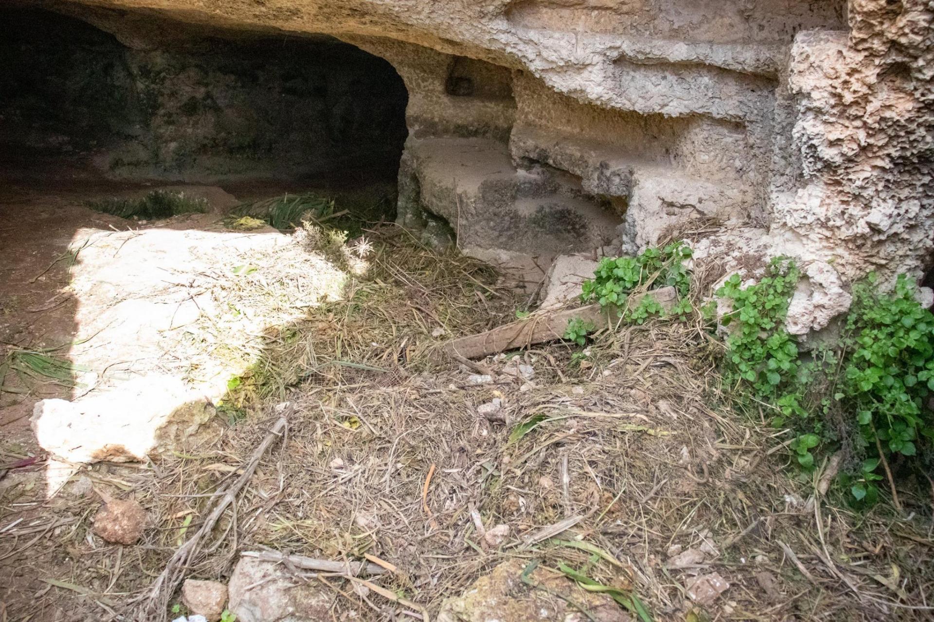 The entrance to the Għar il-Kbir cave system. Rubbish was reportedly found inside. Photo: Jake Farrugia