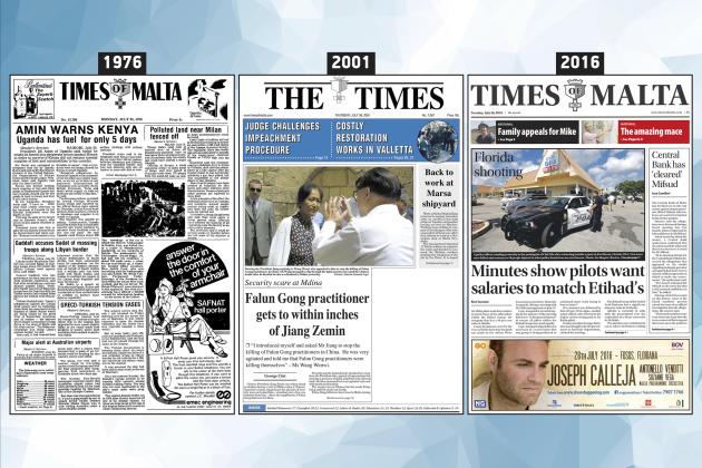 July 26: The front page of Times of Malta 10, 25 and 50 years ago