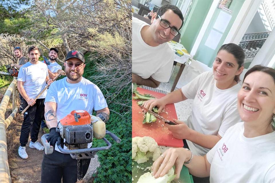 BOV employees during voluntary activities.