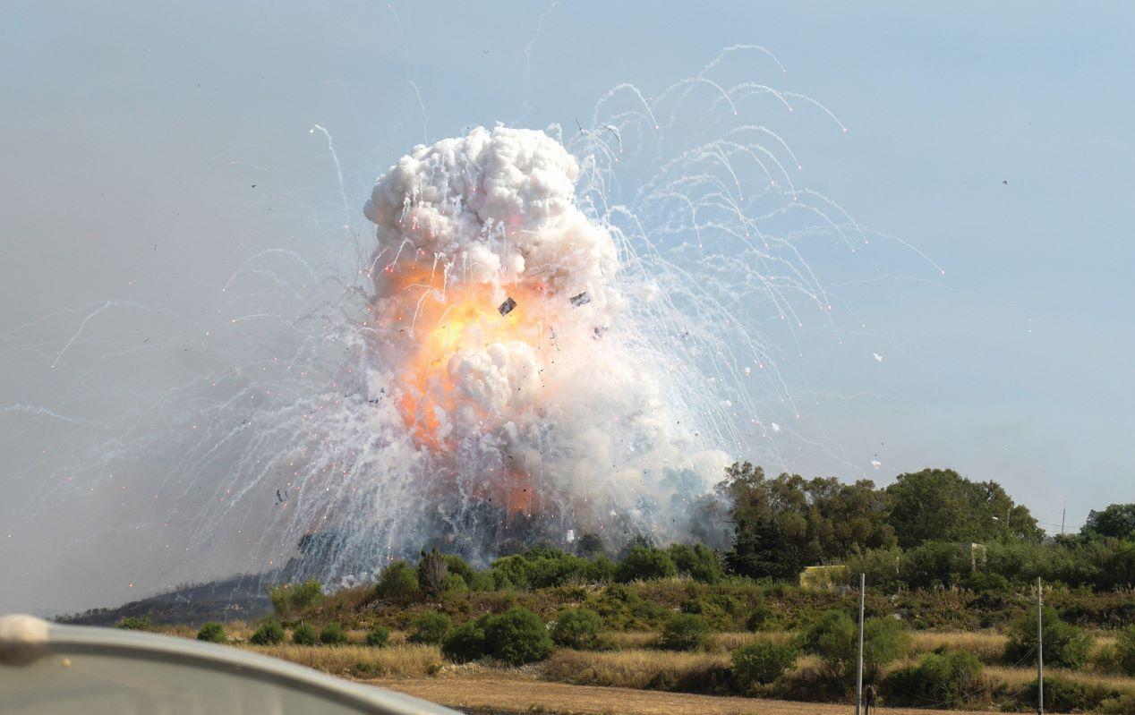 The firework factory explosion. Photo: Matthew Mirabelli