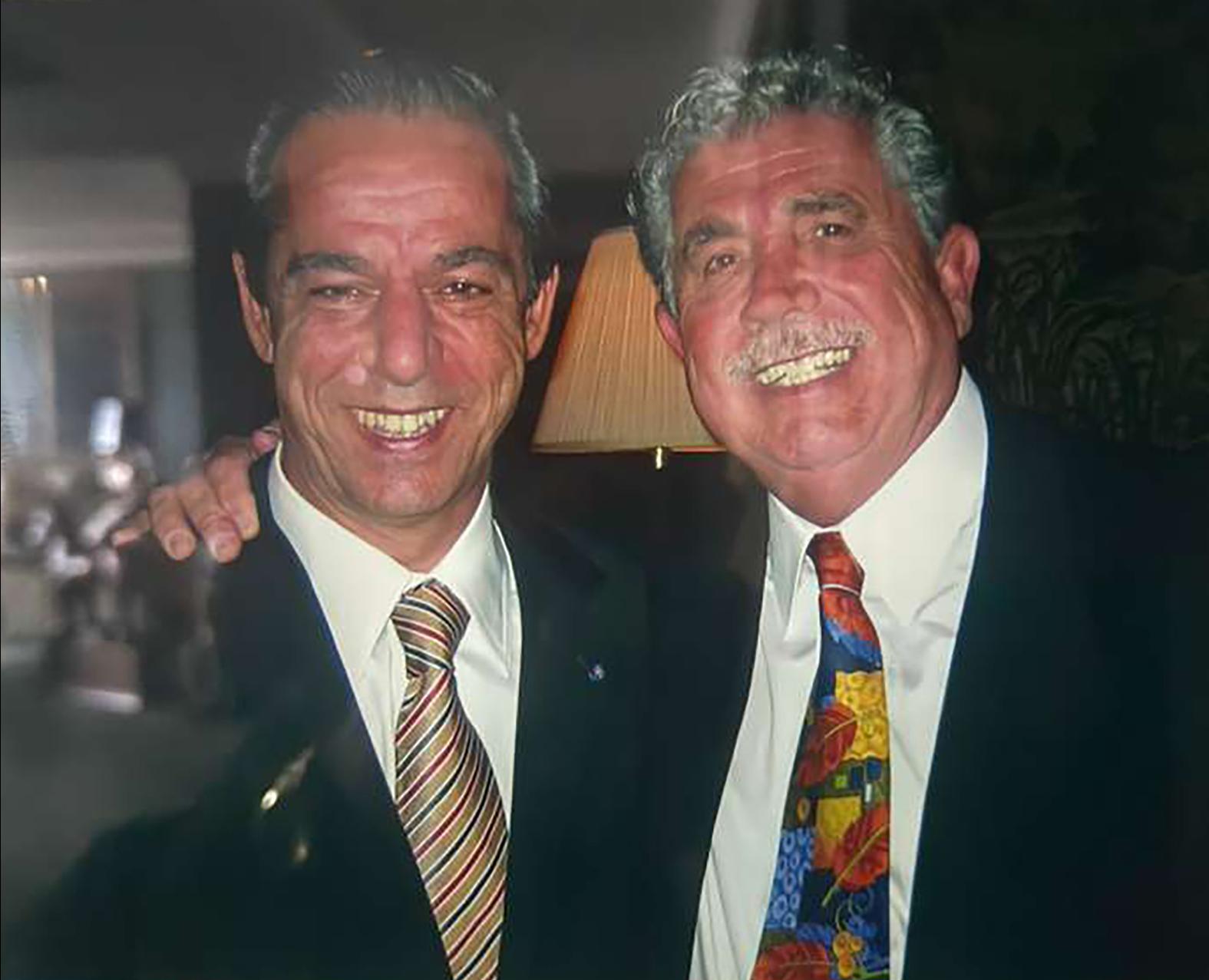 Hugh Cassar with Lawrence Gonzi. Photo: Hugh Cassar