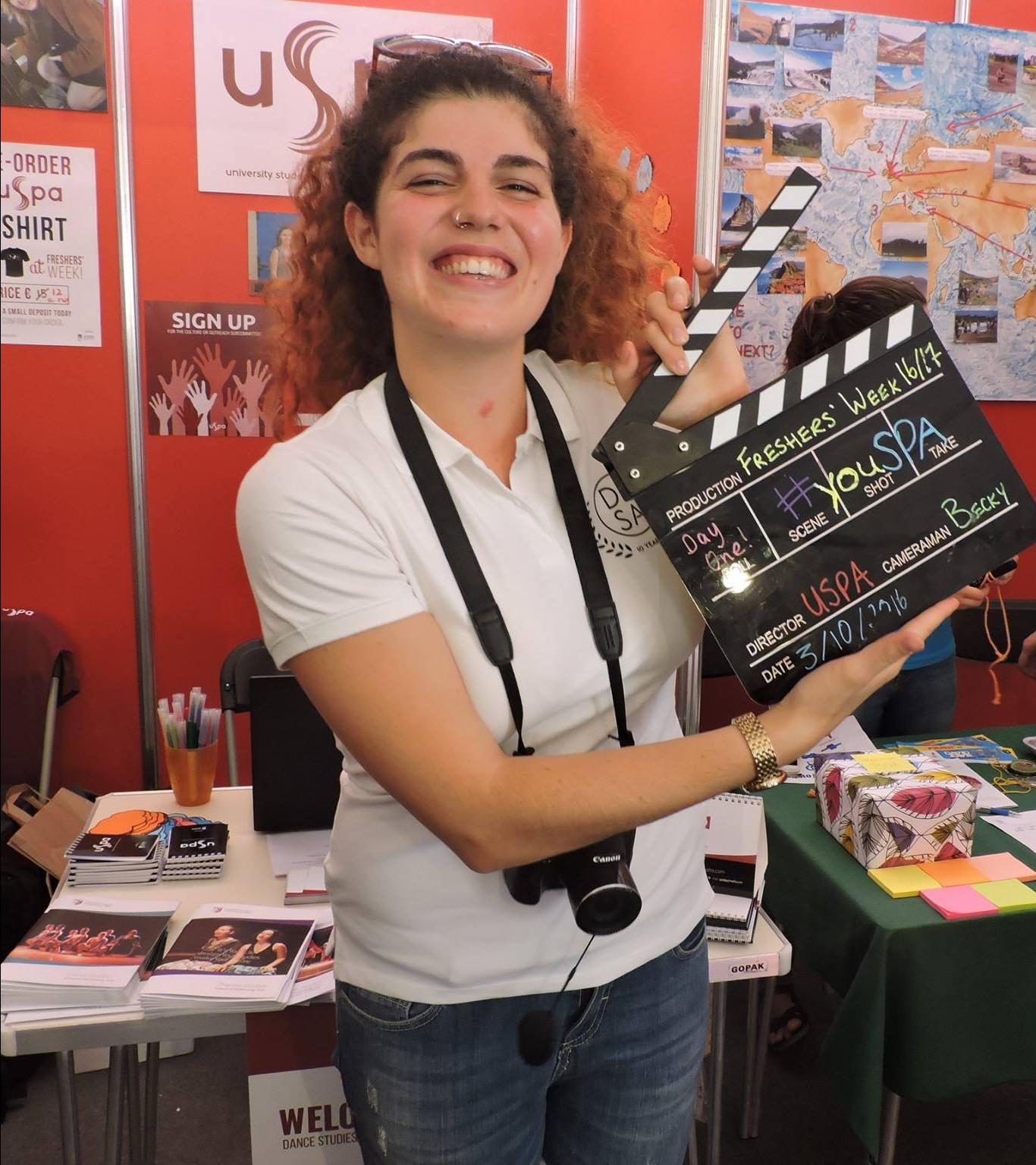 The author, Giulia Magri, in 2016, when she was still a 21-year-old University student.
