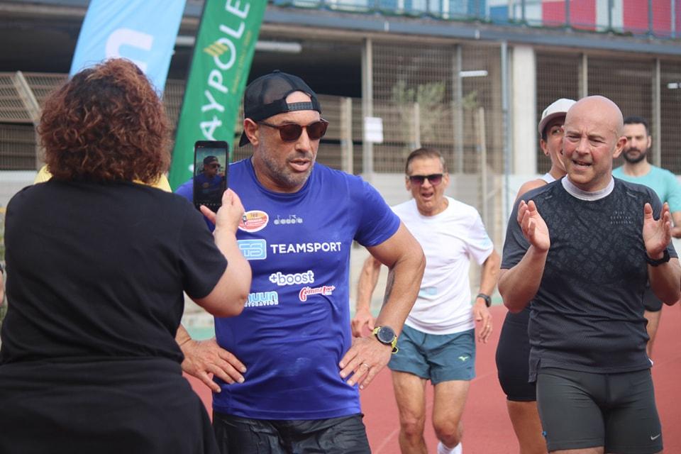 Tired but happy: Miguel moments after completing his 100 miles challenge. Photo: Caritas Malta