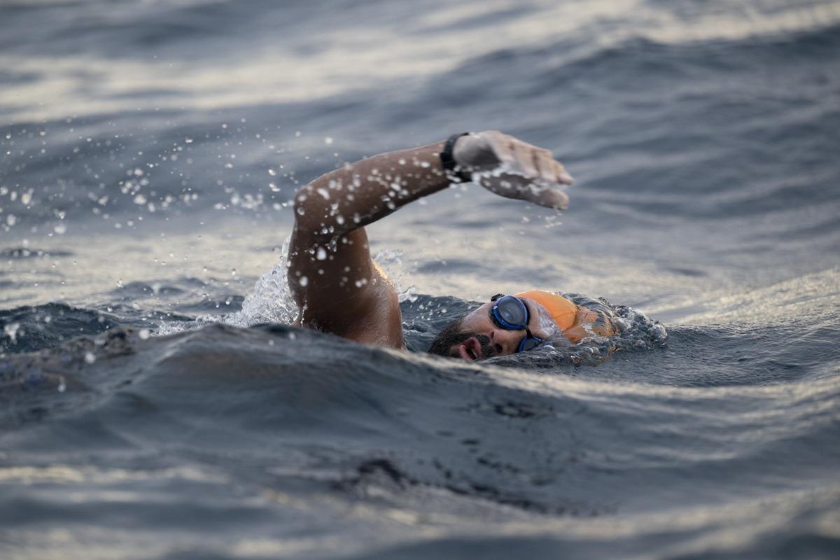 Neil Agius will swim the equivalent of a marathon every day for seven days.