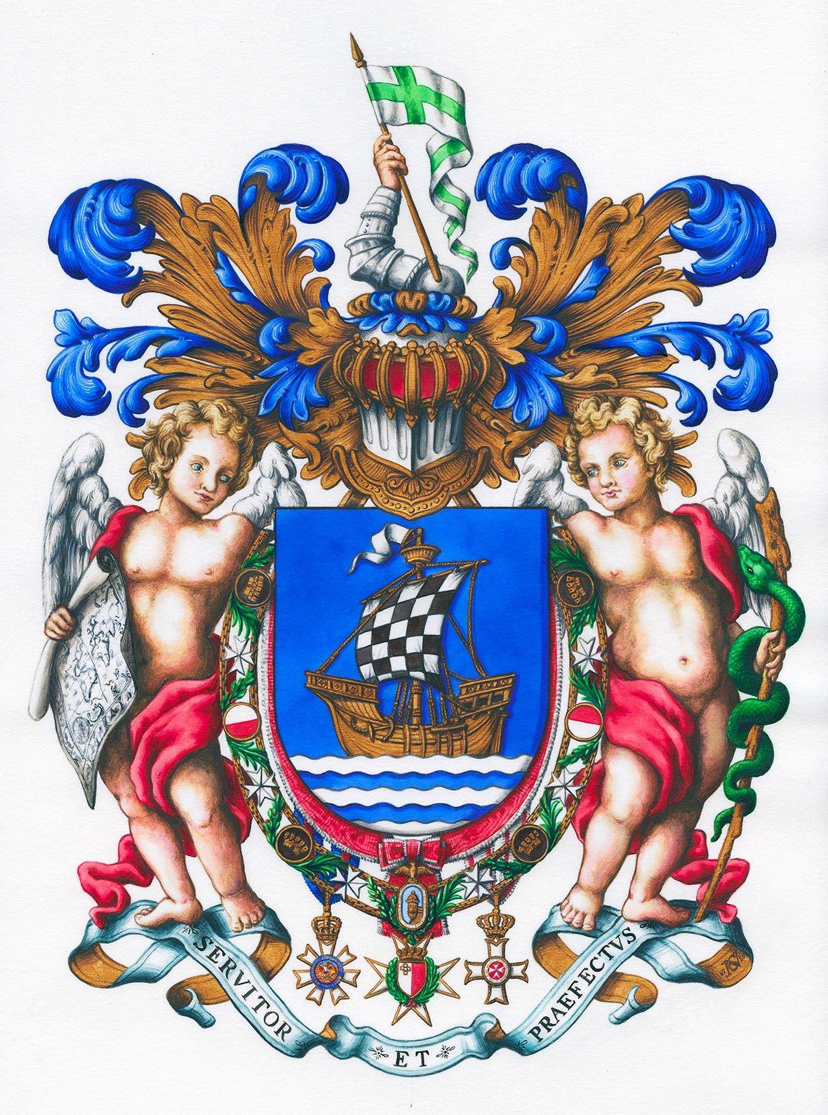 Arms of The President Emeritus of Malta, H.E. Dr George Vella