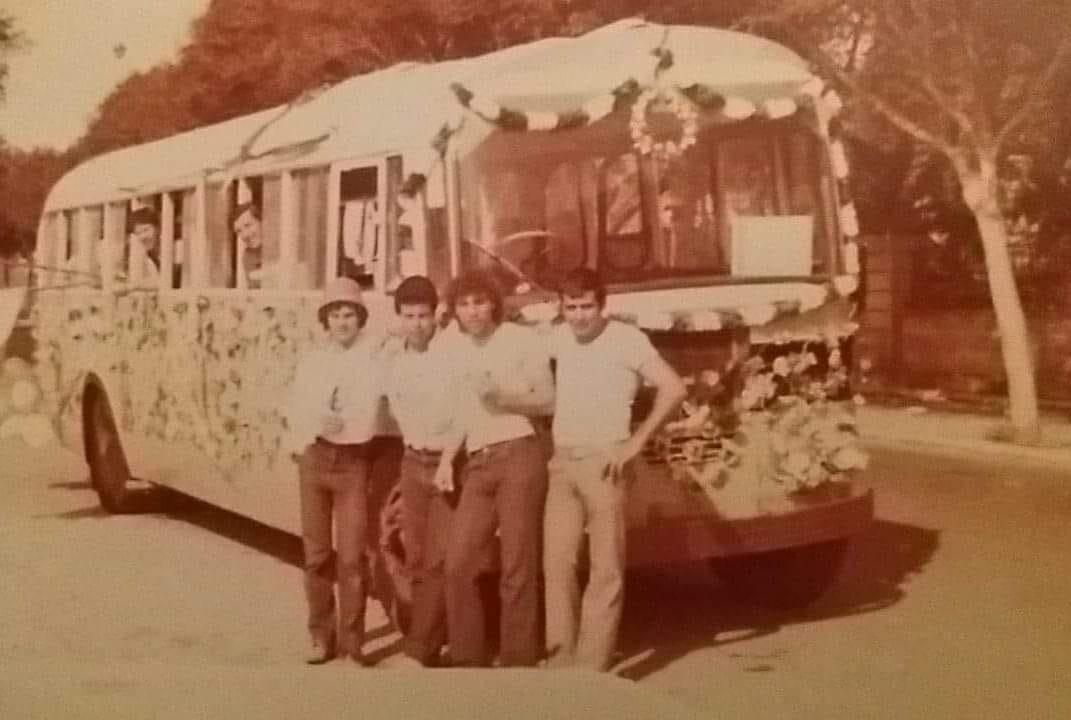 A bus decorated for the Floriana feast.