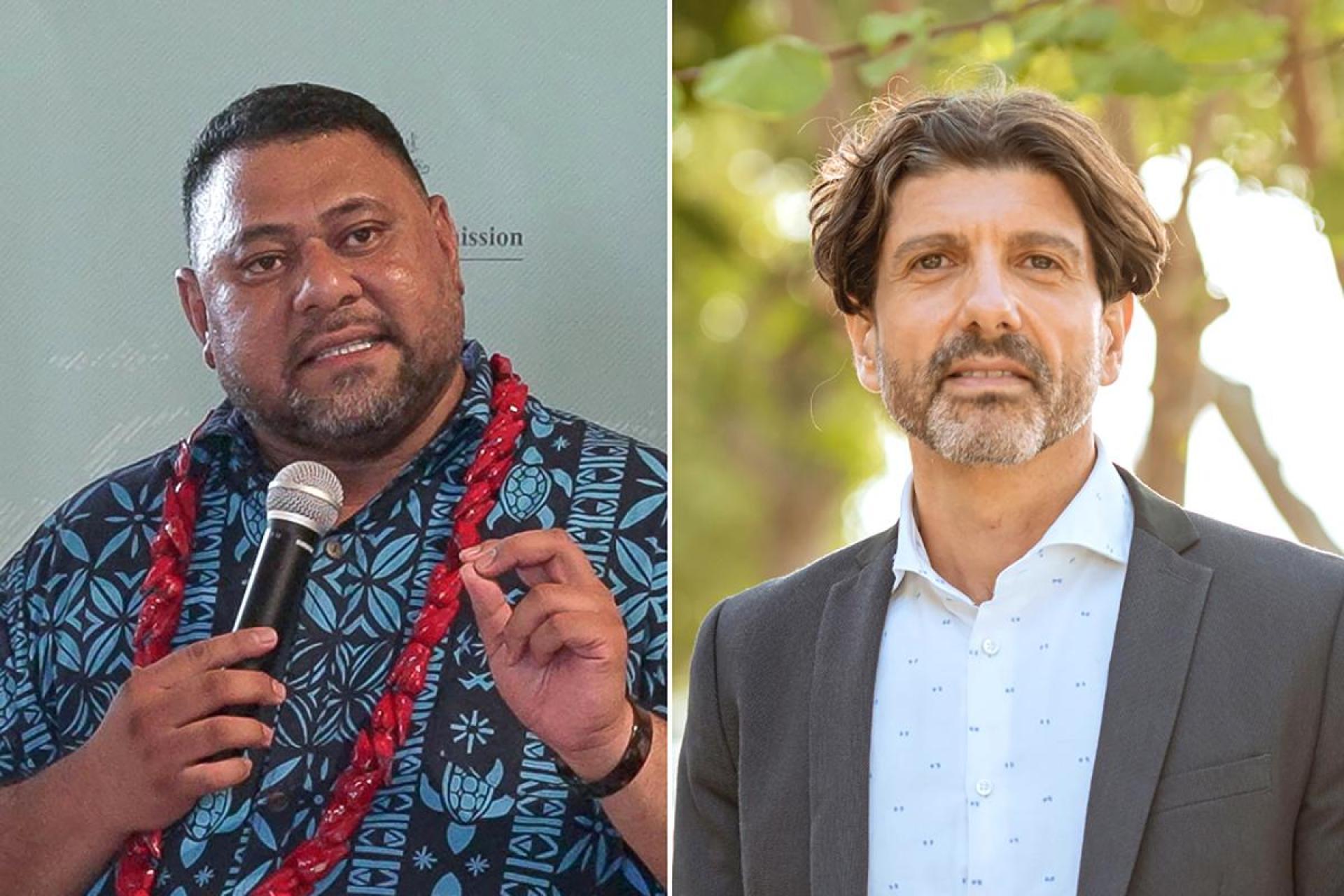 Climate academics George Carter (left) and Stefano Moncada stressed the importance of multilateralism in tackling the climate crisis. Photos: Australian High Commission / Kurt Mizzi.