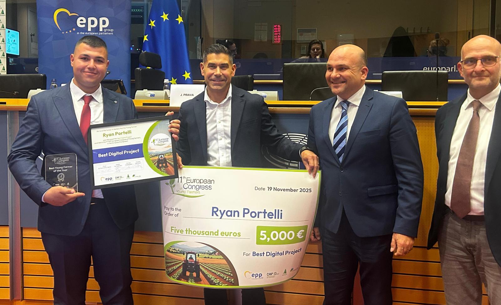 (Left to Right) Ryan Portelli, Olivier de Matos from Croplife, Peter Agius and coordinator of Syneco Chris Ciantar.